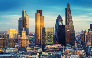 view of londons skyline where some of the permanent IT recruitment professionals would likely work