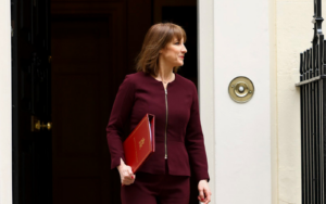 Rachel Reeves the chancellor of the exchequer leaving downing street with the employer national insurance increases on her mind